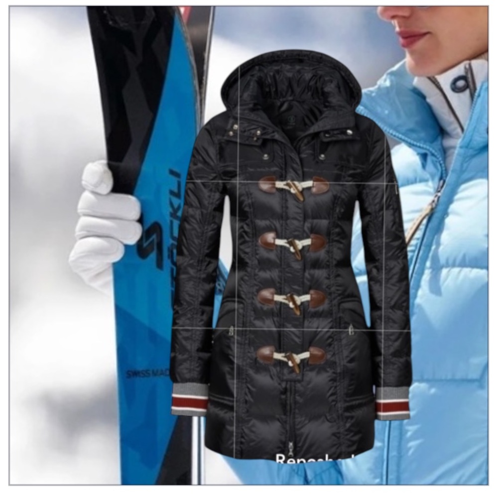 Bogner Black Ski Jacket with Brown Accents